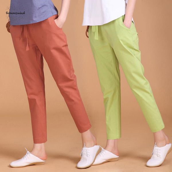 

spring large full pants new 2019 summer autumn size  6xl 7xl cotton linen vintage pocket solid drawstring pencil pants, Black;white