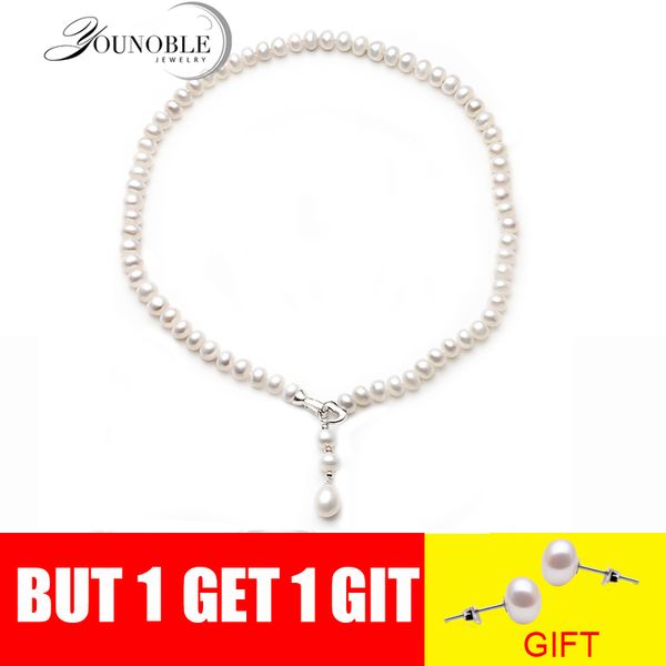 

реальная природная пресная вода длинной жемчужное ожерелье женщины, классические 925 ожерелья серебряного ювелирные изделия годовщина подарк, Silver