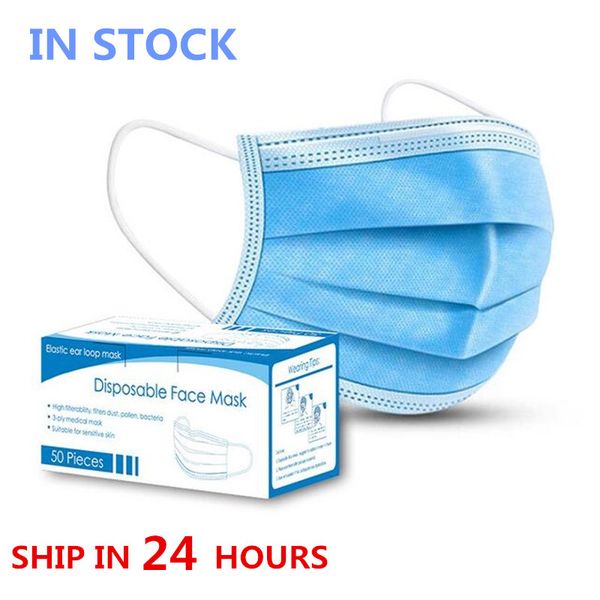 

anti-pollution 3 layers mask disposable face mouth masks respirator mascarillas anti flu mascherine antiflu masque