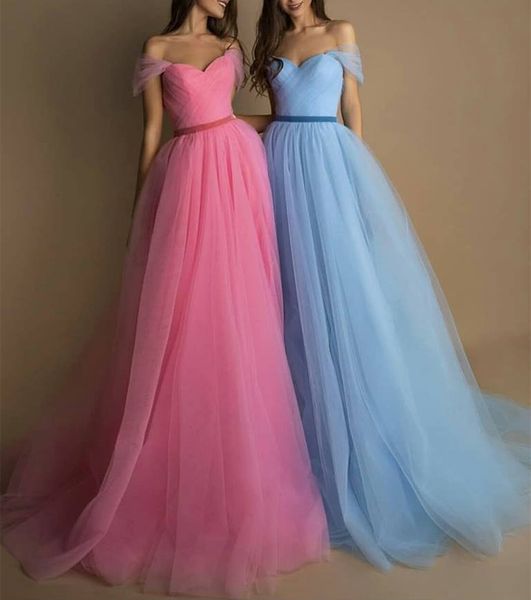 

a line tulle prom dresses long 2019 new formal evening gowns bridesmaid dresses paolo sebastian sweet 16 dresses, Black