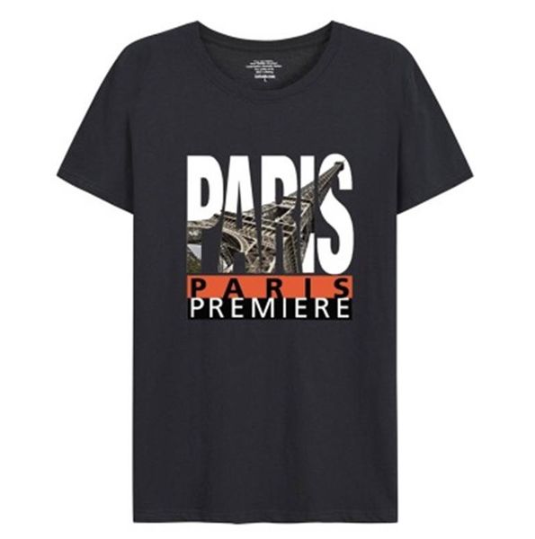 

2020 mens designer t shirts pari printed pattern short sleeves brand fashion style loose tees cotton t shirts young men, White;black