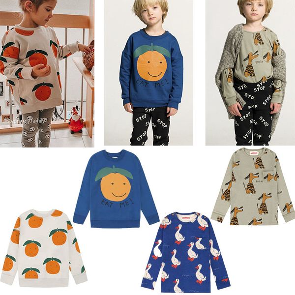 

children spring sweatshirt tao brand toddler boys girls cartoon orange baby fashion design tshirt kids sweatshirts t200413, Blue
