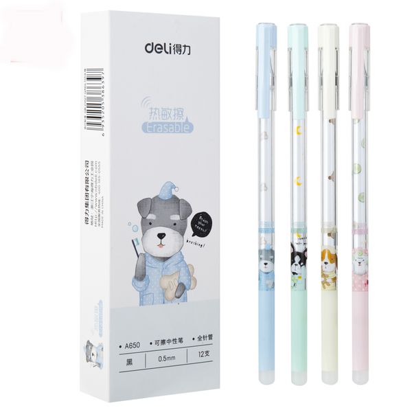 

deli 3 or 6pcs lot can be erased gel pen student cute magic 0.5mm gel ink pen send colors randomly modified pens a650