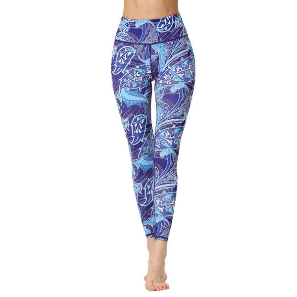 

womens print cropped pants high waisted workout leggings sports yoga running fitness gym dance cropped trousers elastic tights skinny pants, White;red