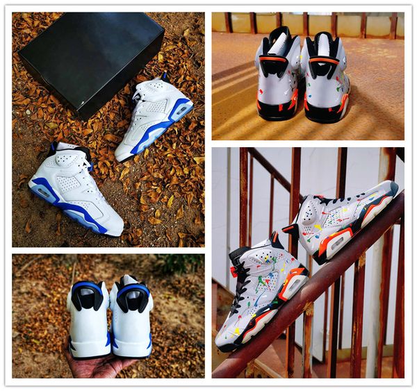 

6 reflective infrared silver colorful splash sport blue white men basketball shoes women sneakers 6s ladies designer sports trainers