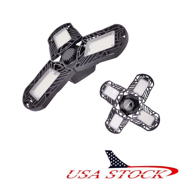 

crestech led garage lights 60w 100w led garage ceiling lights with 3/4 adjustable panels e26 led shop lights 6000k bulb