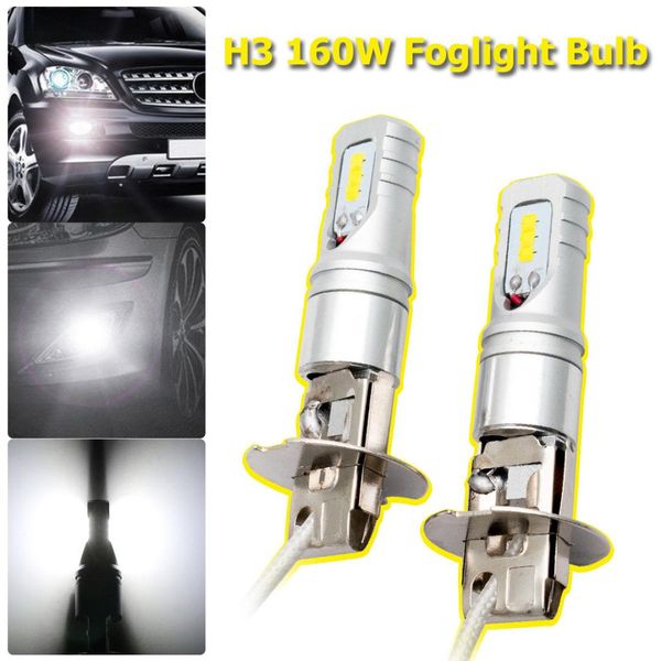 

h3 светодиодные лампы авто противотуманные фары противотуманные фары автомобиля дальнего света супер белый 6500k dc 12 в 24 в