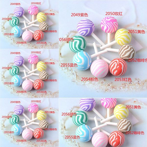 

smkfb soft pottery simulation chain lollipop chain pendant lollipop diy mobile phone case beauty material children's hair accessories n, Slivery;white