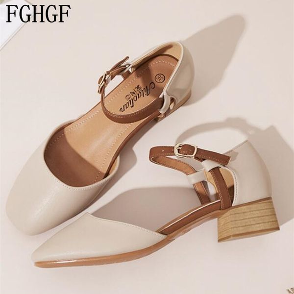 

2020 women sandals summer shoes ladies square head thick heel pumps female shallow wedding party high heels casual sandals a071, Black