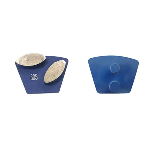 

two pins blank diamond grinding shoes soft bond concrete grinding pads for hard concrete floor with two oval segments 12pcs
