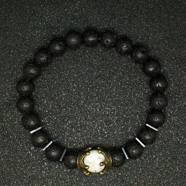 

beads bracelets mens stainless steel lava stone natural stone bracelet chain on hand black tiger eye bracelet hip hip punk white