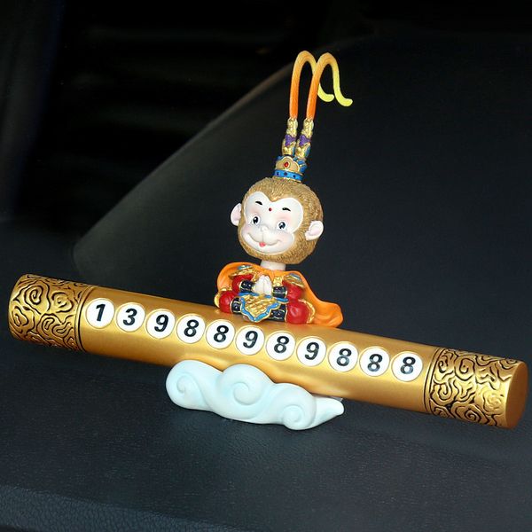 

car ornaments resin monkey king parking card telephone number plate auto decoration accessories craft gift dasheng sun wukong