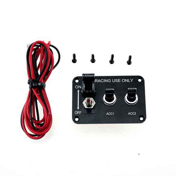 

12v waterproof 3-gang racing toggle switch panel diy on-off indicator car