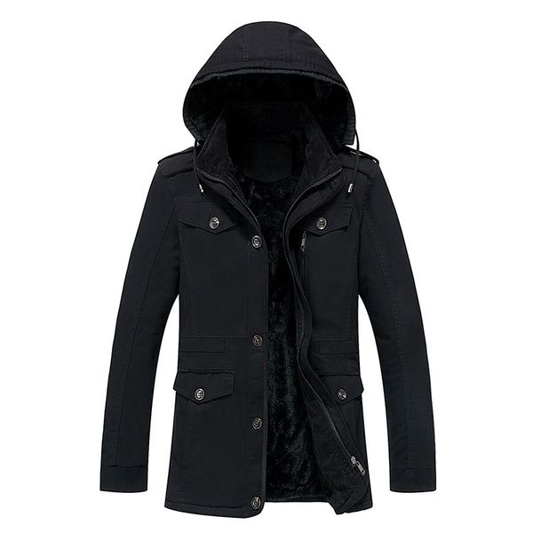

new winter parkas coat men's thick windproof coat men's hooded jacket casaco masculino jacket 2019 dd6mf, Black