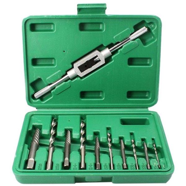 

promotion - 11pcs винт extractor tool kit сверла, используемые при удалении металла поврежденные винты с коробкой 1 метчиков м3-м12