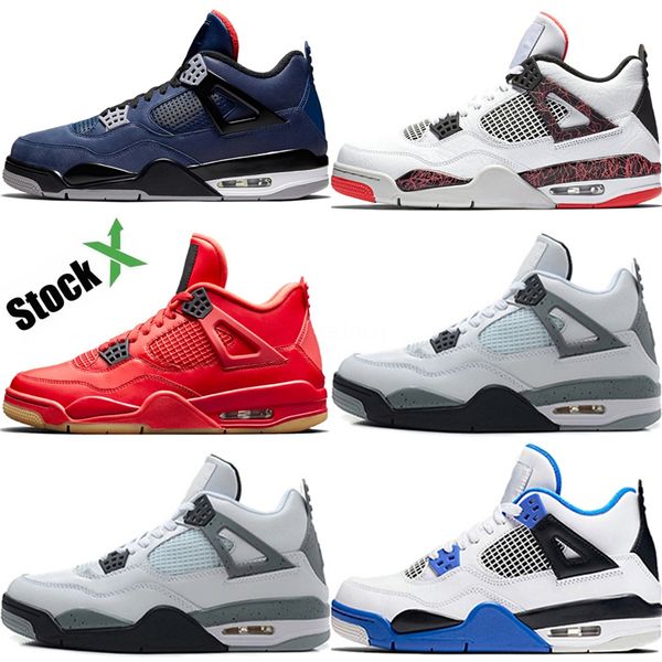 

new 4 rasta jamaica carnival men basketball shoes 4s neon bred tattoo singles day alternate motorsport sneakers with box #209