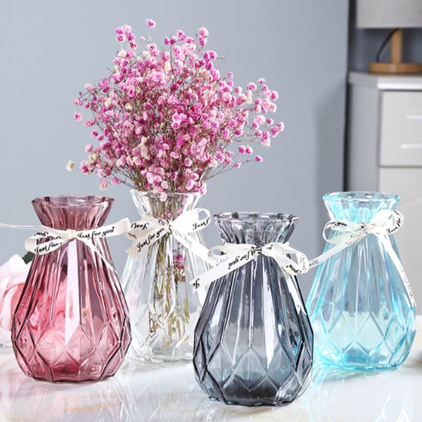 Creative Origami Glass Vasestabletop Small Vase Home Decoration