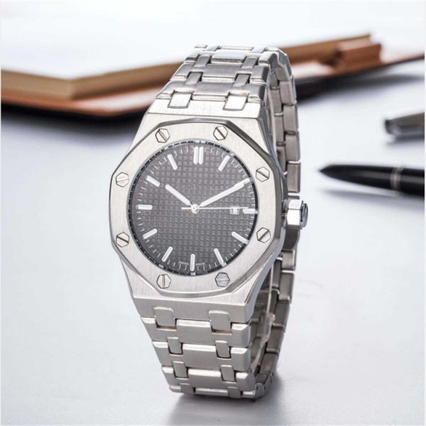 

mens luxe watches fashion stainless steel quartz men casual watch with calendar waterproof sport wristwatches 03, Slivery;brown