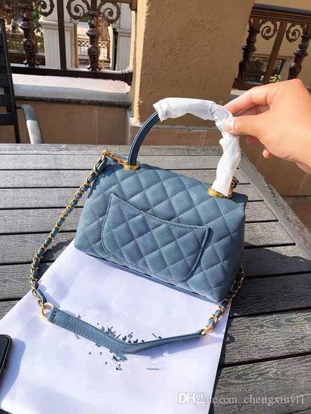 

new small sweet wind ling, chain caviar portable joker one genuine leather handbag shoulder bags his female handbags