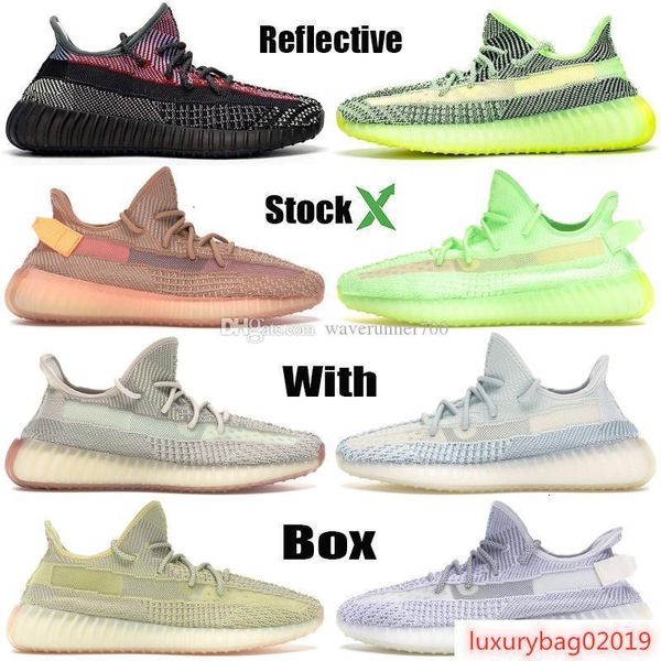 

yecheil black static reflective synth antlia kanye west running shoes gid glow clay beluga 2.0 butter semi men women designer sneakers