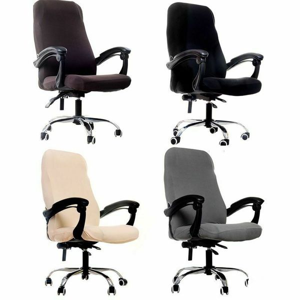 

мягкая stretch spandex крышки стула твердая anti-грязный компьютер сиденья стулья стул крышки съемный slipcovers для офиса сиденья black