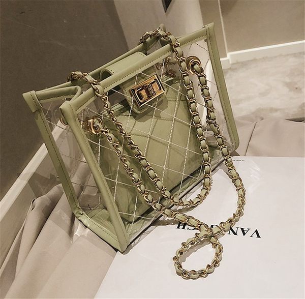 

4colors designer luxury handbag shoulder bag casual tote transparent shopping bag ph-cfy20051837