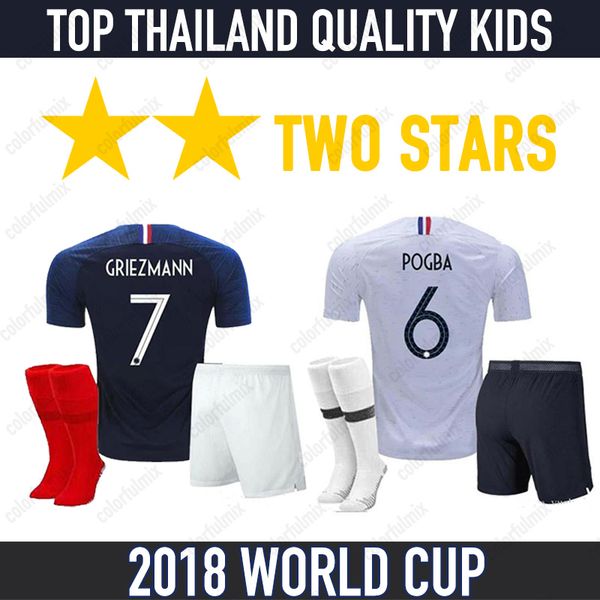 

2 tar kid kit griezmann mbappe pogba occer jer ey 2018 world cup hirt dembele martial kante jer ey football giroud maillot de foot