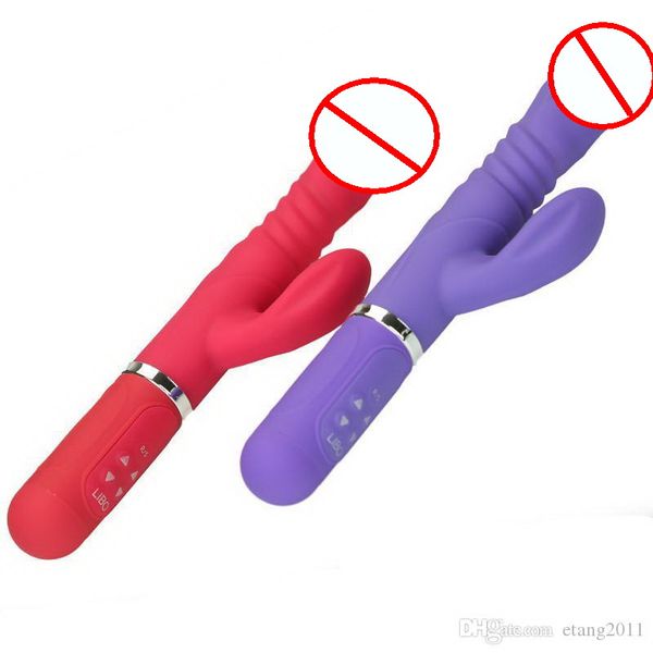 36 Plus 6 Modos Silicone Rabbit Vibrator 360 Graus Rotating And Thrusting G Spot Dildo Vibrator, Adult Sex Toys For Women Frete Grátis