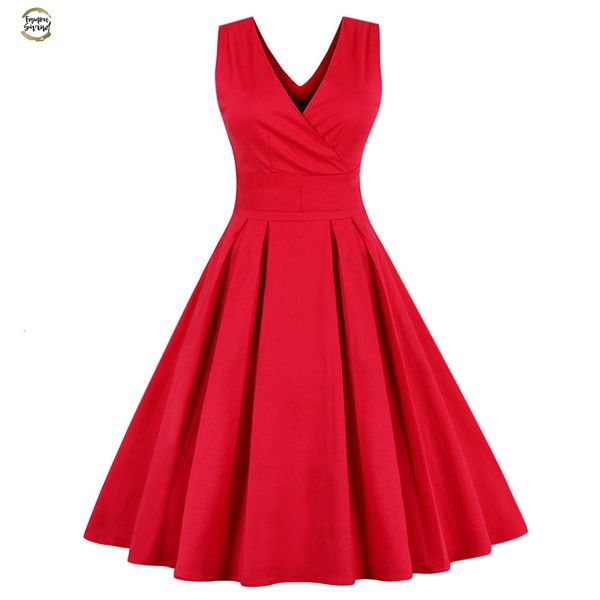 

sleeveless women vintage summer dress 50s 60s swing swing plus size ~4xl cotton party bowknots feminino vestidos designer clothes, Black;gray