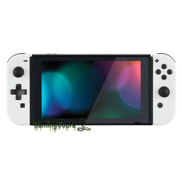 

soft touch white controller housing (d-pad version) with full set buttons diy replacement shell case for nintendo switch joy-con