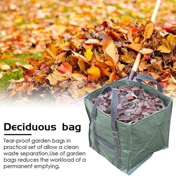 

storage bag foldable waterproof pp garden garbage bag for collecting fallen leaves, storage basket, storage bag, 2 packs