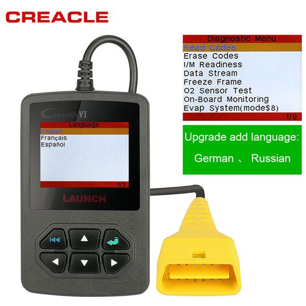 Launch Creader VI Creader 6 Car OBDII Code Reader 6 VI Scanner Color Screen