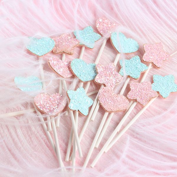 

little star ers,baby shower decor and cupcake party picks pack of 5 pcs 122154