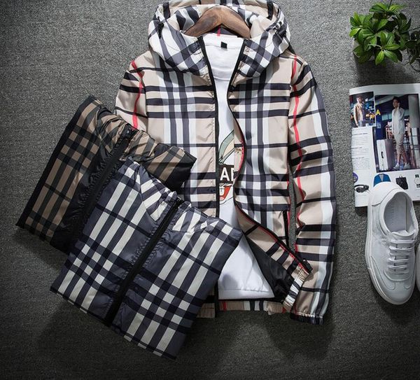 

мода новый простой личности мужчин и женщин куртки весной и осенью случайных спортивной одежды ветровка с капюшоном молния пальто +055, Black;brown