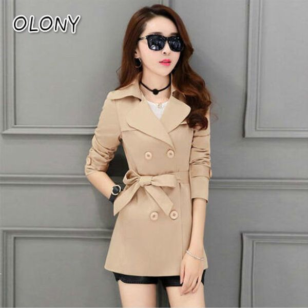 

2019 autumn suit-dress short fund windbreaker coat woman easy student will code little chap loose coat tide meters white 7xl, Tan;black