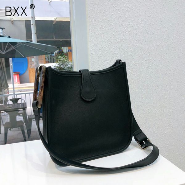 

bxx] pu leather crossbody bags for women 2020 spring new solid color shoulder messenger bag female handbags and purses hk243