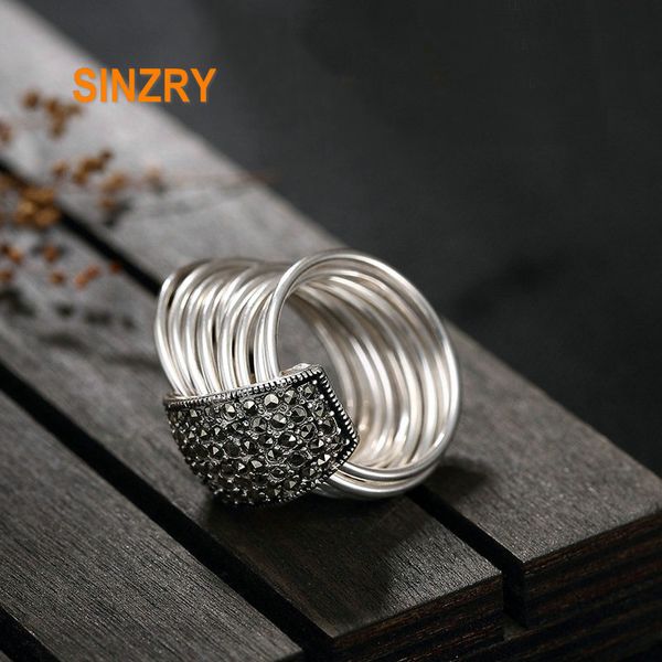 

sinzry handmade 925 sterling silver mosaic stone 9 circle index finger rings natural stone lady fine jewelry ring, Golden;silver