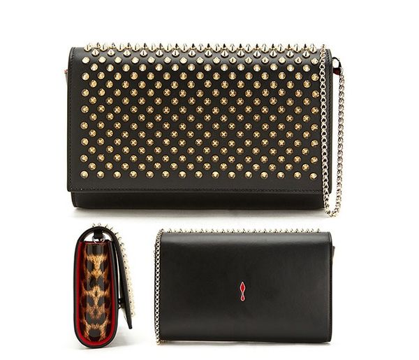 

women rivet red bottom shoulder bag designer fashion bags handbag genuine leather totes bags