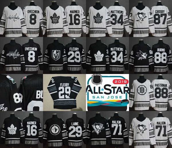 

2019 All Star Jersey Mens 8 Alex Ovechkin 16 Mitch Marner 29 Marc Andre Fleury 29 Patrik Laine 34 AustonMatthews 71 Evgeni Malkin Jerseys