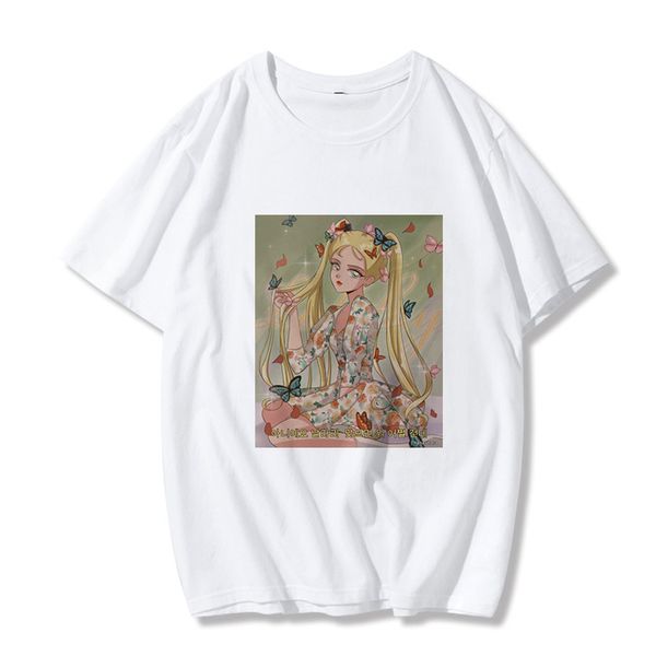 

пеа ђболка женин 90- harajuku ullzang мода ђболка гѬаиекий милй мђлилм  White