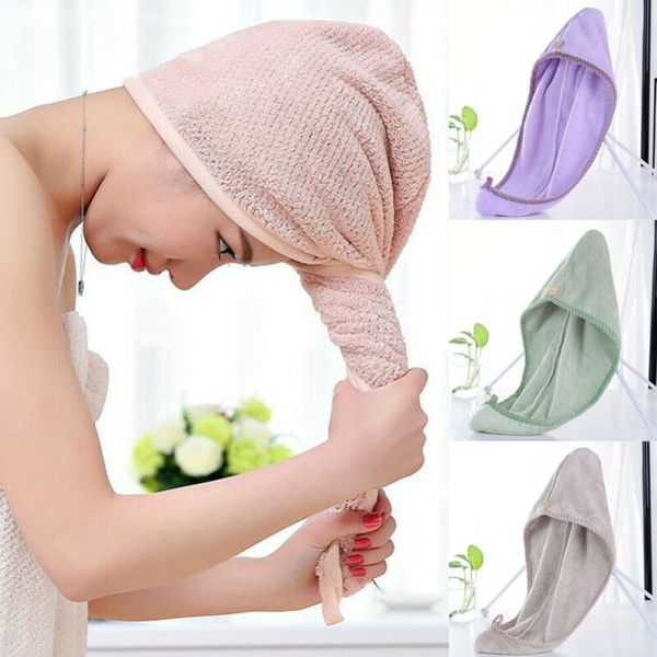 

quick magic hair dry hat turban twist hair towel wrap head towel quick dry cap