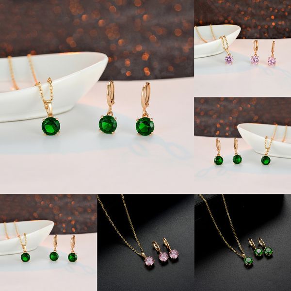 

2019 popular claw necklace earrings copper multicolor wedding engagement jewelry set for women female jewelry new sell masonic trendy, Silver