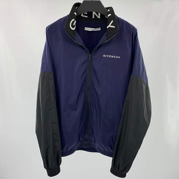

19ss luxury europe paris gvc windproof jacket thin breathable inner net color matching logo collar windbreaker jacket zdlh705, Black;brown