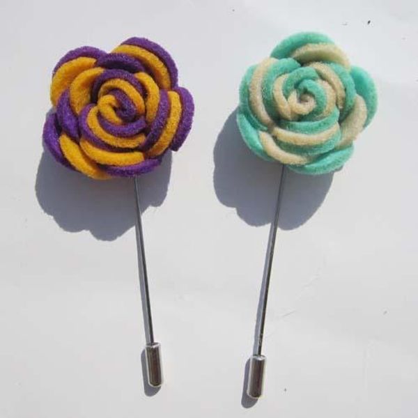 

двойной цвет войлока цветы нагрудной броши pins 20шта много 14color для вашего выбора бесплатной доставки, Gray