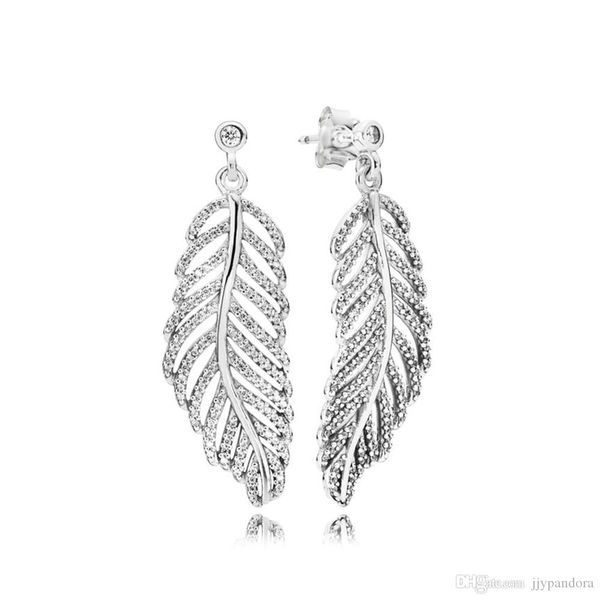 

hywo 100%925 sterling silver 290584cz light as a feather earrings hoops original ladies wedding fashion jewelry ing