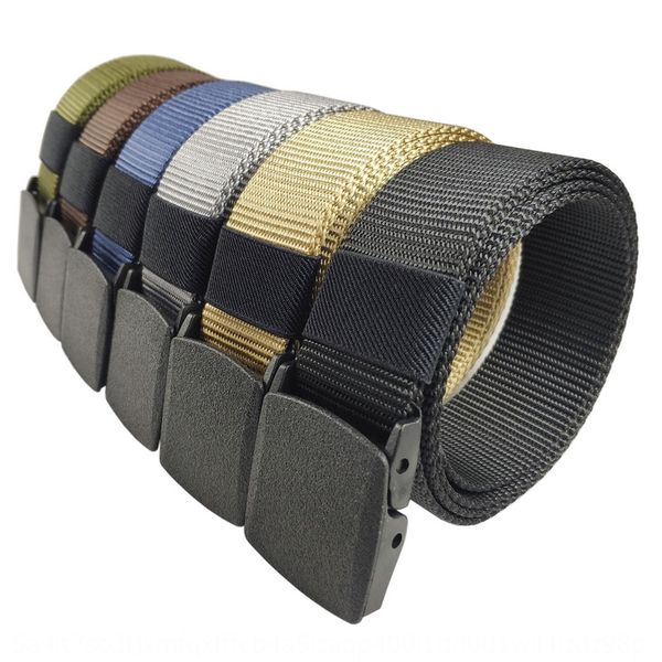 

7rygr plastic buckle nylon tactical men's outdoor quick-drying durable anti-allergytraining plastic buckle nylon tactical belt canvas m, Black;brown