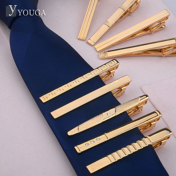 

metallic gold tie clip business dress groom wedding wedding collar clip spot wholesale clip random style, Silver