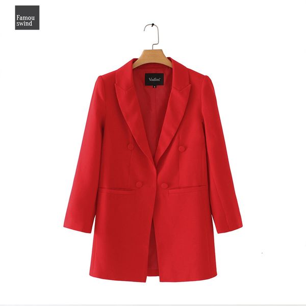 

женщины shrug длинные блейзеры длинные рукава ударная воротник твердая красный черный верхняя одежда дамы офис работа tops basic chic wear c, White;black