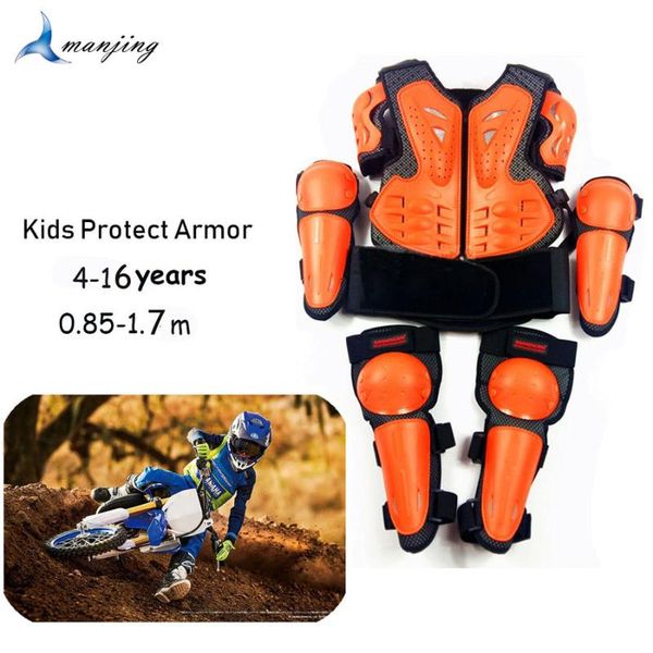 

child body protector vest armor kids motocross armor jacket motorcycle chest spine protection gear knee elbow guard waistcoat