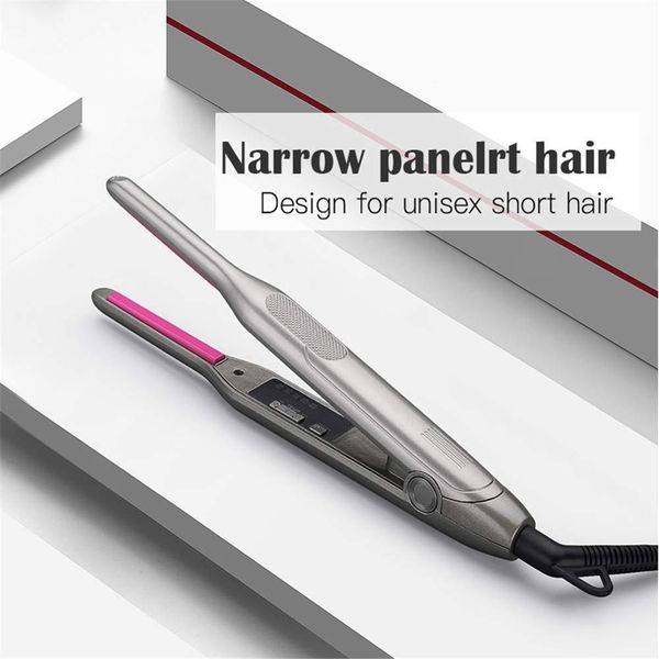

2 in 1 hair straightener hair curler for women & man short hair care ceramic tourmaline ionic flat iron beard straightener